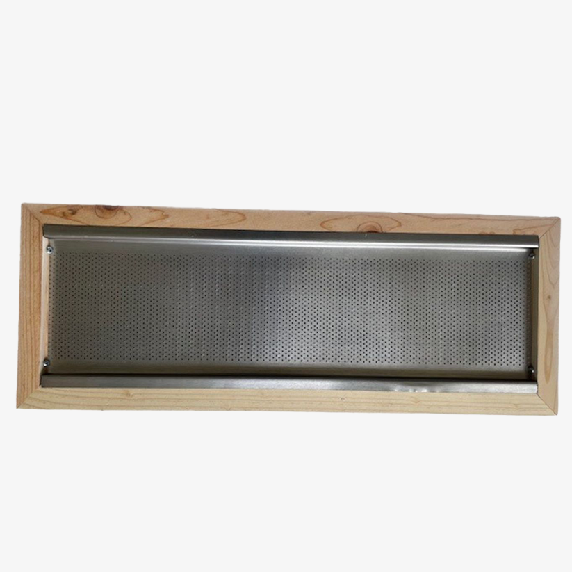 24 Inches Long x 7 5/8 Inches Wide, Primed Wood Frame with Black Metal Screen