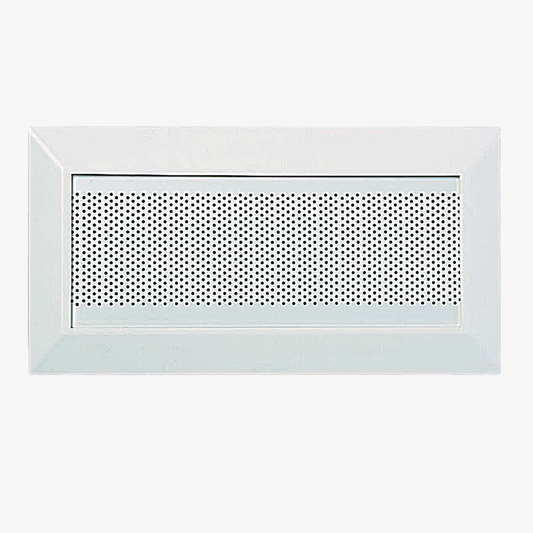 Replacement Oval Soffit Vent 4"W x 12"L, ASA Resin and self-aligning frame, with removal metal screen, White or Light Beige