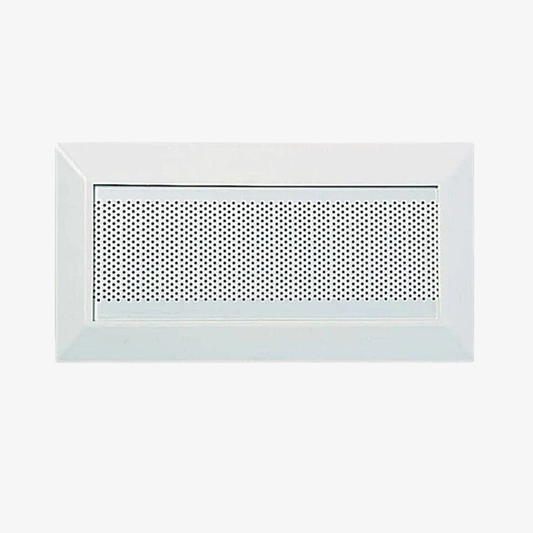 Replacement Oval Soffit Vent 4"W x 12"L, ASA Resin and self-aligning frame, with removable metal screen, White (PACKAGE OF 10)
