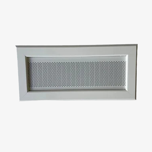 16 inch Soffit Vent, with White Screen, ASA Base Resin with UV Protection, White