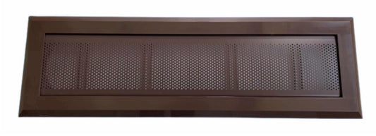 24 inch Soffit Vent with Brown Screen, ASA Base Resin with UV Protection, Brown