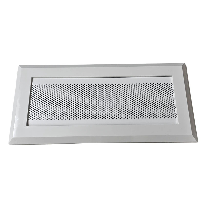 16 inch Soffit Vent, with White Screen, ASA Base Resin with UV Protection, White