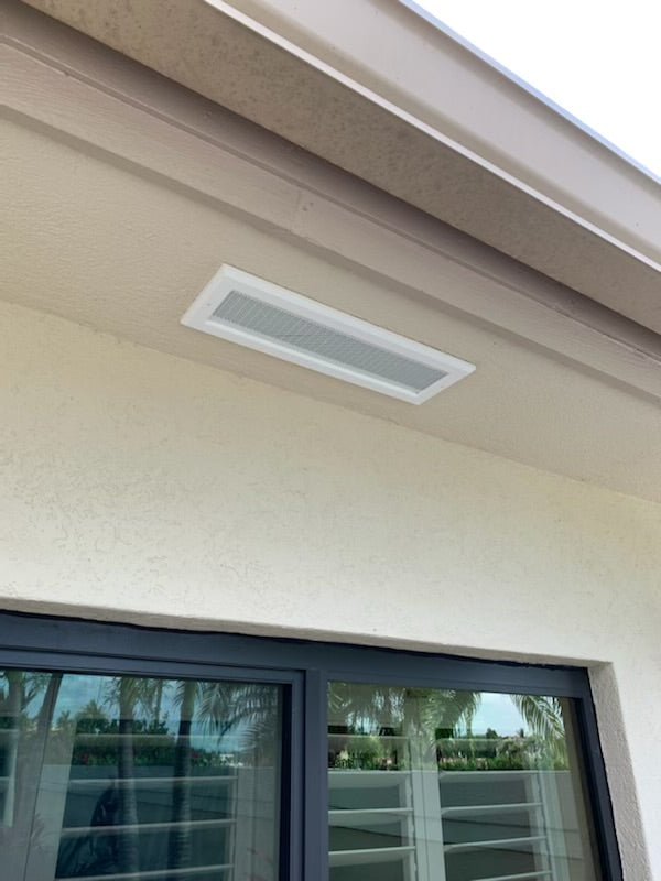 24 inch Soffit Vent, ASA Base Resin with UV Protection, White