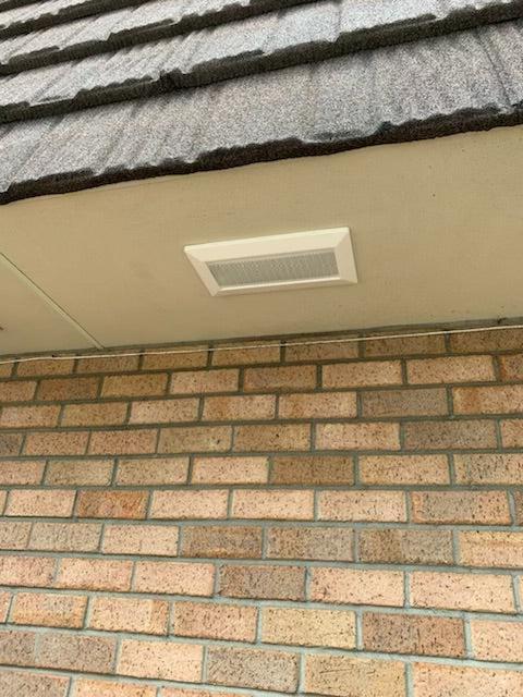 Replacement Oval Soffit Vent 4"W x 12"L, ASA Resin and self-aligning frame, with removable metal screen, White (PACKAGE OF 10)