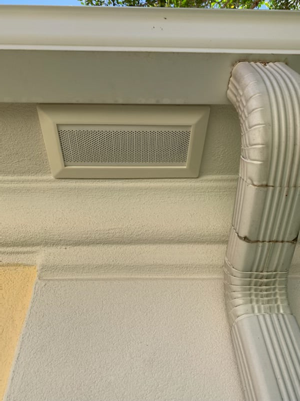Replacement Oval Soffit Vent 4"W x 12"L, ASA Resin and self-aligning frame, with removable metal screen, White (PACKAGE OF 10)
