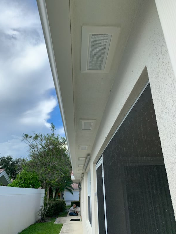 Replacement Oval Soffit Vent 4"W x 12"L, ASA Resin and self-aligning frame, with removable metal screen, White (PACKAGE OF 10)