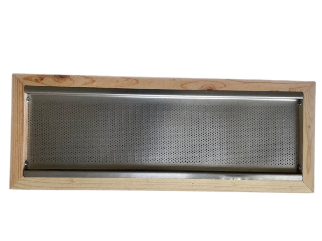 24 Inches Long x 7 5/8 Inches Wide, Primed Wood Frame with Black Metal Screen