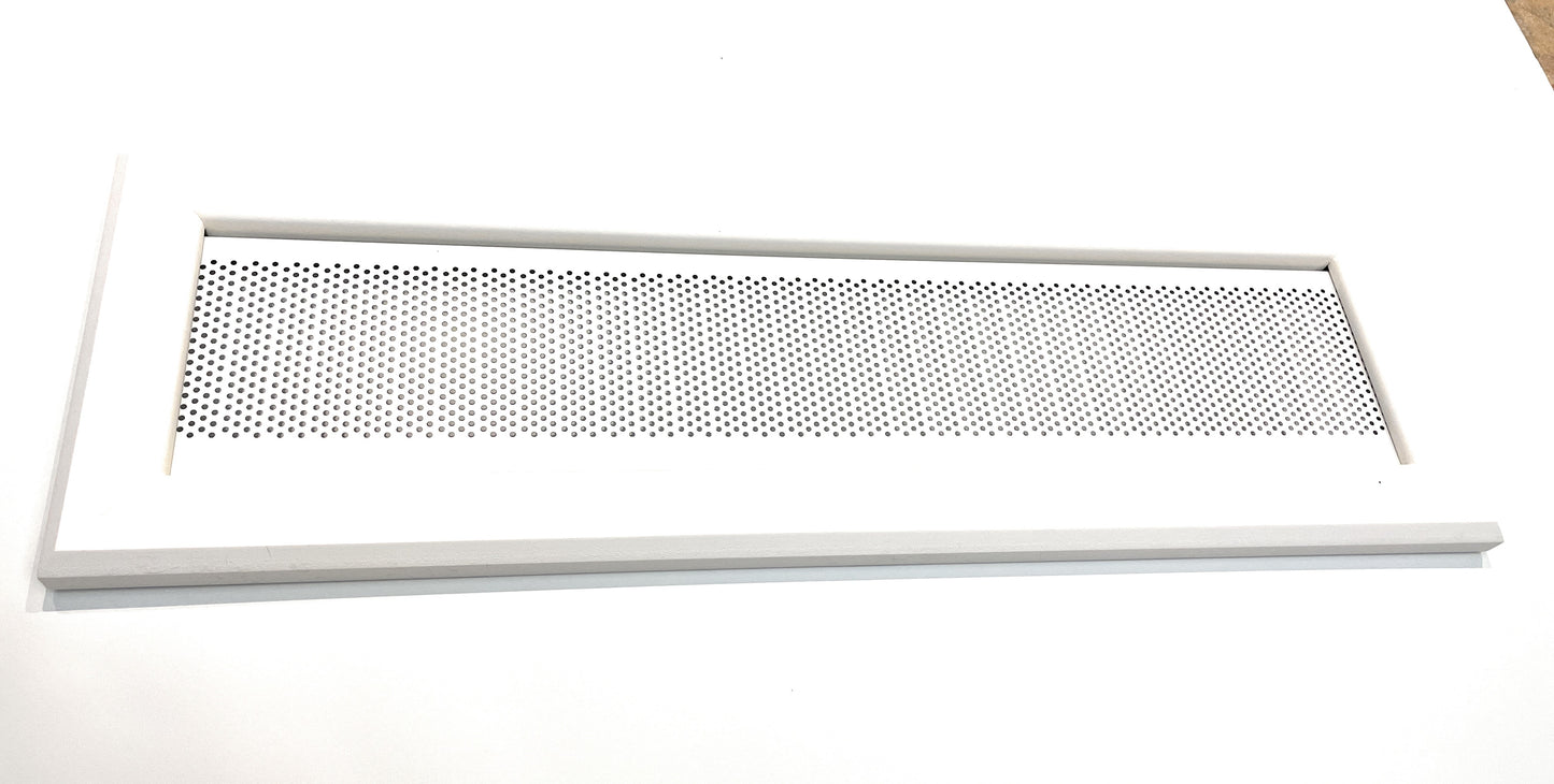 9" x 19" Soffit Vent (PVC), White