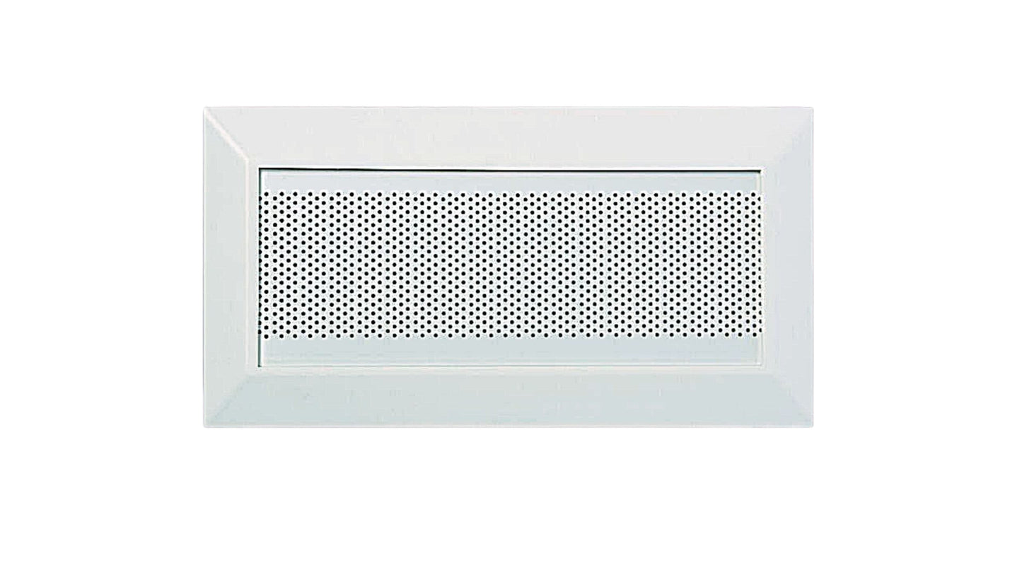 Replacement Oval Soffit Vent 4"W x 12"L, ASA Resin and self-aligning frame, with removable metal screen, White (PACKAGE OF 10)