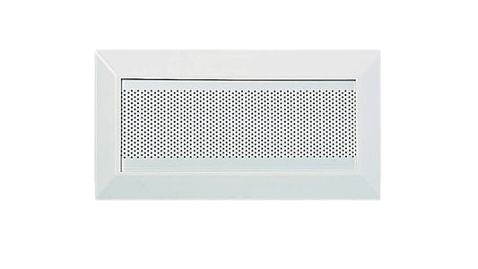 Replacement Oval Soffit Vent 4"W x 12"L, ASA Resin and self-aligning frame, with removable metal screen, White (PACKAGE OF 10)